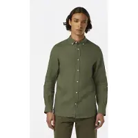 Scotch & Soda Seasonal Core - Regular Fit Linen Shirt Army Talla: S | Camisas Casuales Outlet | Hombre | Blanco