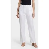 Brooks Brothers Front Trousers Linen White Talla: M | Pantalones Formales Outlet | Mujer | Blanco