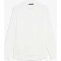 Brooks Brothers Stand Collar Shirt Linen White Talla: XXL | Camisas Casuales Outlet | Hombre | Blanco
