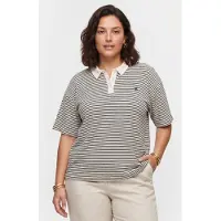 Brooks Brothers Striped Linen-cotton Jersey Polo With Logo White Talla: L | Polos Outlet | Mujer | Blanco