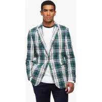 Brooks Brothers Regent Classic-fit Madras Sport Coat Open Green Talla: 50 | Blazers Outlet | Hombre | Verde