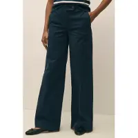 Brooks Brothers Wide Leg Cotton Twill Pant Navy Talla: 8 | Pantalones Outlet | Mujer | Azul