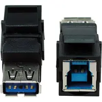 Bachmann Conector USB 3.0, tipo Keystone, hembra-hembra, color