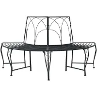 vidaXL Banco Baumbank, 4 plazas, 160 x 80 x 89 cm, acero, color