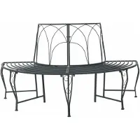 vidaXL Baumbank, 4 plazas, 160 x 80 x 89 cm, acero, color gris plateado