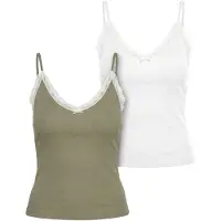 Urban Classics Top oliva / blanco