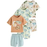 Next Pijama beige / marrón claro / verde / verde pastel