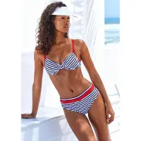 s.Oliver Top de bikini navy / blanco