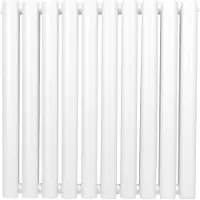 Monster Radiador tubular ovalado - 600 mm x 600 mm - Blanco