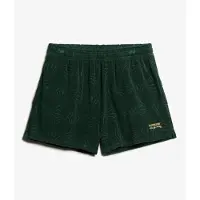 Superdry para mujer. W7110459A Short de tejido rizado Country Club verde (40), Casual, Algodón, outlet 2026.