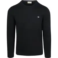 Gant para hombre. 8030561 Jersey de cuello redondo clásico marino (M), Casual, Algodón, Manga larga, outlet 2026.