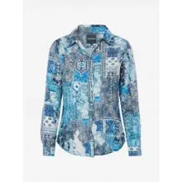 KOROSHI Blusa azul / azul claro / gris / offwhite