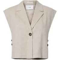 Y.A.S Yasusuma Mezcla De Lino Chaleco - Talla 36
