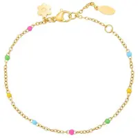 Hey Happiness Pulsera 'Color Pop' azul oscuro / oro / verde / rosa claro