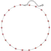 Hey Happiness Cadena 'Coral Glow' rojo claro / plata