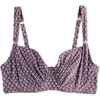 Next Top de bikini azul claro / marrón / chocolate / blanco