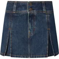 Levi's Falda 'Inverted Pleat Mini' azul denim