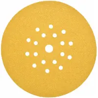 AWTOOLS Disco de lija para lijadora excéntrica, diámetro 225 mm, grano 80, con orificios, paquete de 25 unidades.