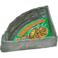 Zoo med Repti Rock Corner: Plato de agua de esquina para reptiles y anfibios. Disponible en tamaños pequeño, grande y extra grande. (Extra grande)