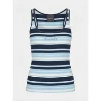 KOROSHI Top navy / azul claro / blanco