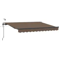 Syfax Toldo eléctrico con LED y sensor 3 x 2,5 m Gris topo
