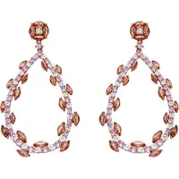 Luxenter Pendientes 'Wade' rosa claro / rojo / plata