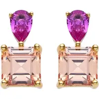 Luxenter Pendientes 'Codua' lila / rosa pastel