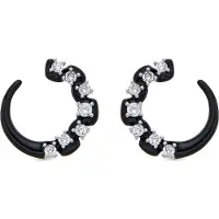 Luxenter Pendientes 'Dekbu' negro / plata