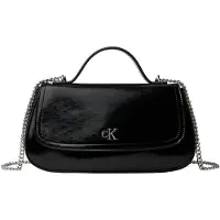 Calvin Klein Metallic Top Handle Crossover Bag Black Talla: OS | Bolsos de Mano Outlet | Mujer | Negro