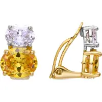 Luxenter Pendientes 'Elsoni' amarillo