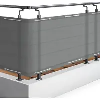 OEM Pantalla para balcón de 90x300 cm - Protector contra el viento con ojales y cordón - Cubierta para balcón fabricada en PES