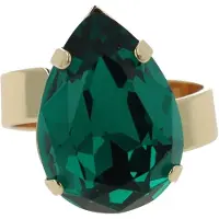 Otazu Classic Drop Ring Emerald Talla: OS | Anillos Outlet | Mujer | Verde