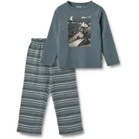 Wheat Pijama 'Matheo' crema / gris claro / verde claro / verde oscuro