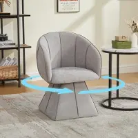 STILVORA Silla giratoria con respaldo alto, silla individual ergonómica para adultos y jóvenes, sillón para dormitorios y salones, tapizada en tejido de chenilla