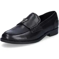 GUESS para mujer. FLTBSOLEA14 Mocasines de Piel Beliso negro (41), Plano, Ninguno, Casual, Clásico, outlet 2026.