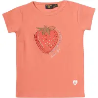 KOROSHI Camiseta esmeralda / coral / rojo / plata