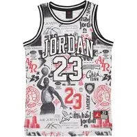 Jordan Camiseta gris / rojo / negro / blanco
