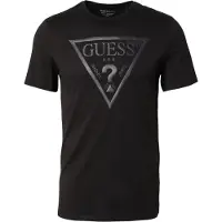 GUESS para hombre. M6YI71K3745 Camiseta con logo impreso negro (XL), Casual, Algodón, Manga corta, outlet 2026.