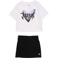 Jordan Conjunto 'I HEART' lila pastel / negro / blanco