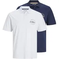 Jack & Jones Camiseta 'JJForest' navy / blanco