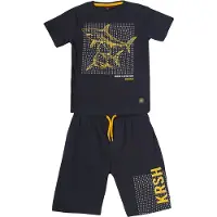 KOROSHI Conjunto navy / amarillo