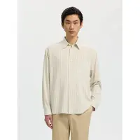 Selected Camisa gris oscuro / offwhite