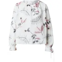 MUNTHE Blusa 'BELLANCA' gris / naranja pastel / altrosa / blanco