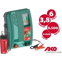AKO Mobil Power AN4000, dispositivo electrificador para cercas de 12V, 3,8 Joules + probador de cercas