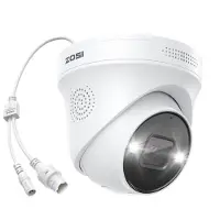 INF Cámara web IP POE de 5 MP, audio bidireccional, visión nocturna, alarma sonora y luminosa, IP66