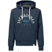 Jack & Jones Sudadera 'JORWonder' azul / marino / blanco