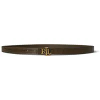 Ralph Lauren para mujer. 412P15764003 Cinturón de piel con hebilla LRL marrón (S), Casual, outlet 2026.