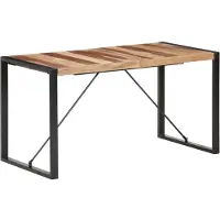 Syfax Mesa de comedor madera maciza 140x70x75 cm