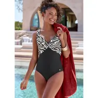 LASCANA Traje de baño crema / negro / blanco