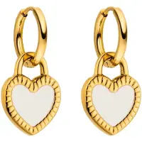 Purelei Pendientes ' Heart Charm ' oro